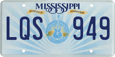 MS license plate LQS949