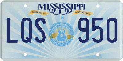 MS license plate LQS950