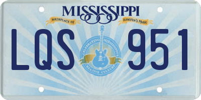 MS license plate LQS951