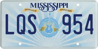 MS license plate LQS954