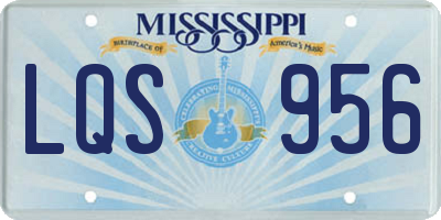 MS license plate LQS956