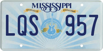 MS license plate LQS957