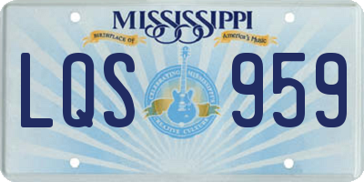 MS license plate LQS959