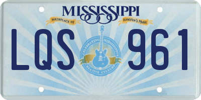 MS license plate LQS961