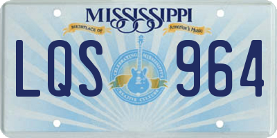 MS license plate LQS964