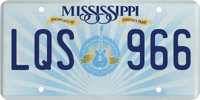 MS license plate LQS966