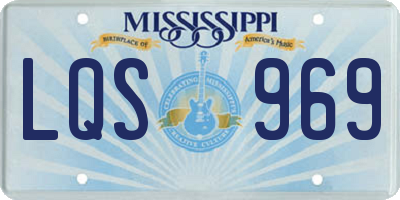 MS license plate LQS969