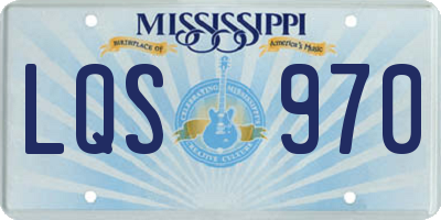 MS license plate LQS970