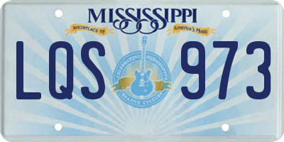 MS license plate LQS973
