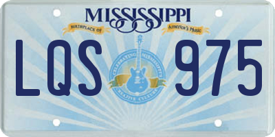 MS license plate LQS975