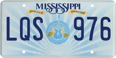 MS license plate LQS976