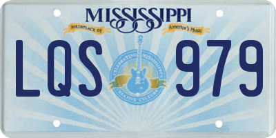 MS license plate LQS979