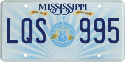 MS license plate LQS995