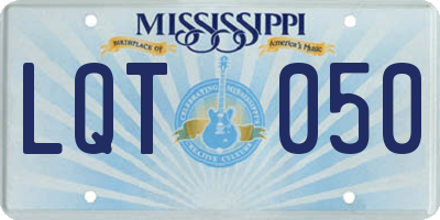 MS license plate LQT050
