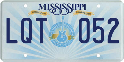 MS license plate LQT052