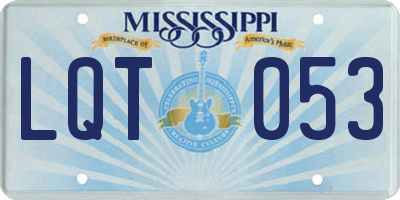 MS license plate LQT053