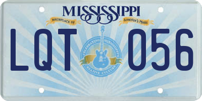 MS license plate LQT056