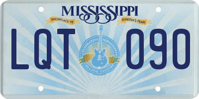 MS license plate LQT090