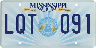 MS license plate LQT091