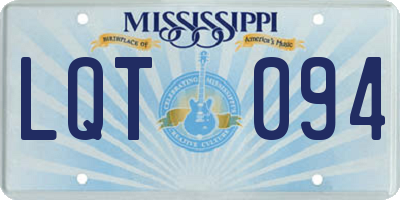 MS license plate LQT094