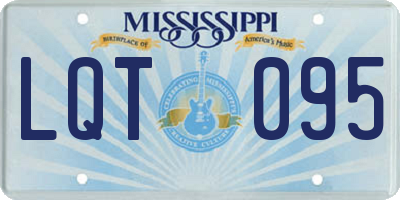MS license plate LQT095