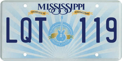 MS license plate LQT119
