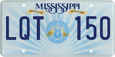 MS license plate LQT150