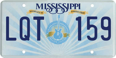MS license plate LQT159