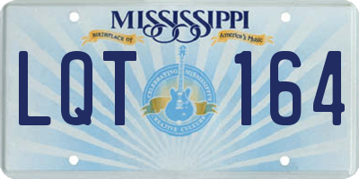 MS license plate LQT164