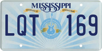 MS license plate LQT169