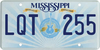 MS license plate LQT255