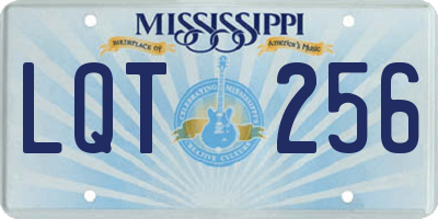 MS license plate LQT256