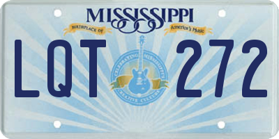 MS license plate LQT272