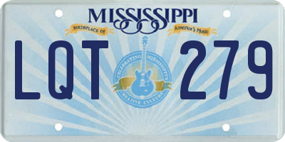 MS license plate LQT279