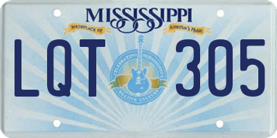 MS license plate LQT305