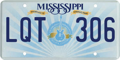 MS license plate LQT306