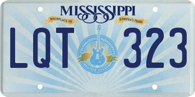 MS license plate LQT323