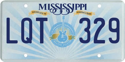 MS license plate LQT329