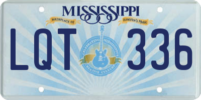 MS license plate LQT336