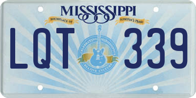 MS license plate LQT339