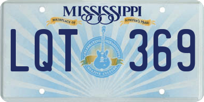 MS license plate LQT369