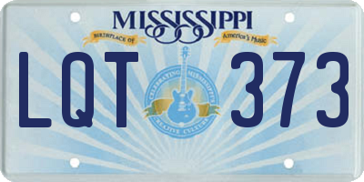 MS license plate LQT373