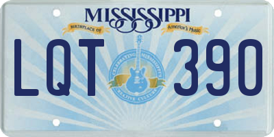 MS license plate LQT390