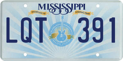 MS license plate LQT391