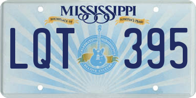 MS license plate LQT395