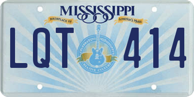 MS license plate LQT414