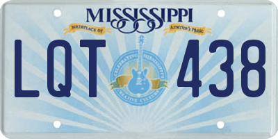 MS license plate LQT438