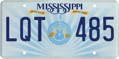 MS license plate LQT485