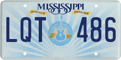 MS license plate LQT486