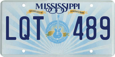 MS license plate LQT489